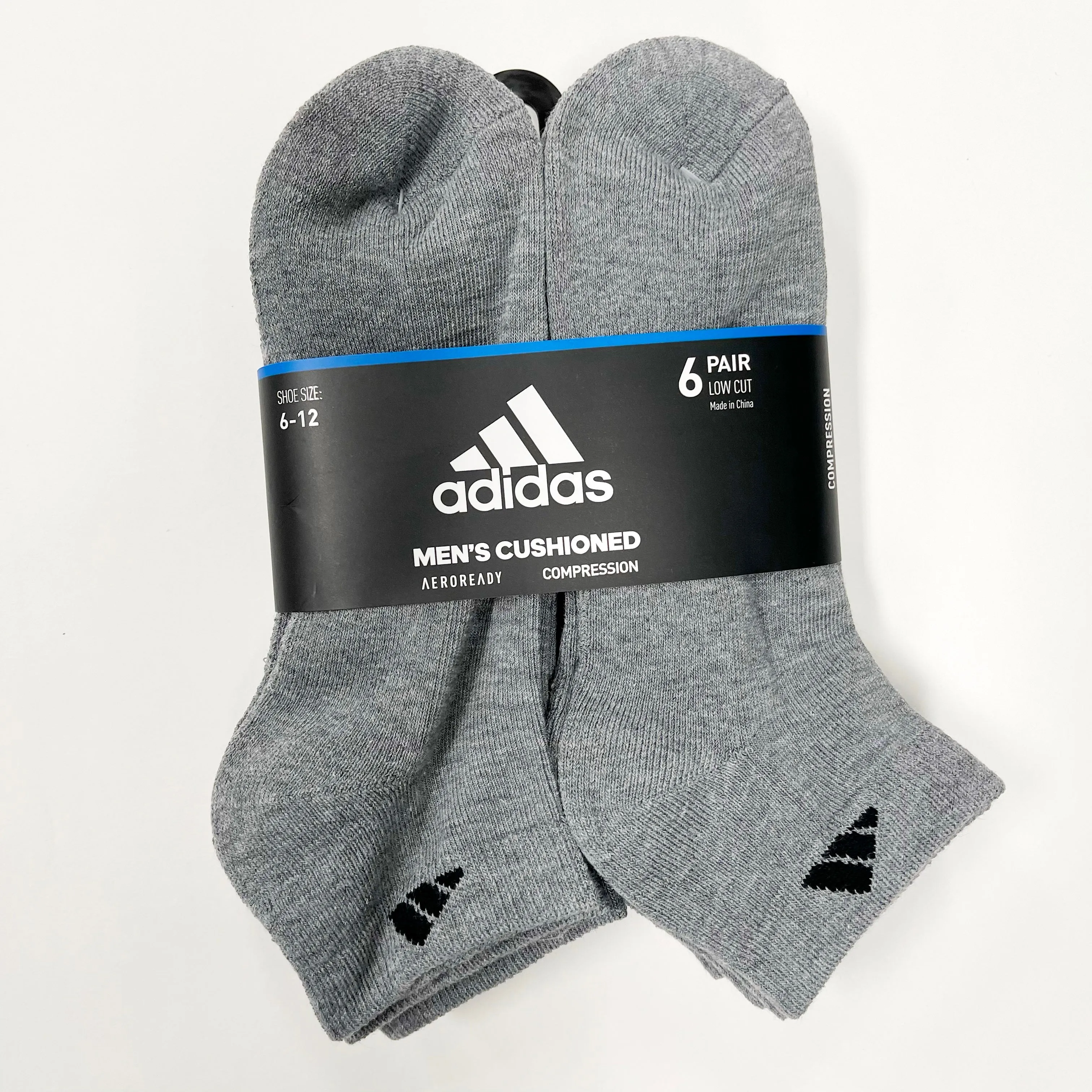 Adidas Mens Comfort Cushioned Low-Cut Socks - 6 Pairs, Perfect for Everyday Wear and Athletic Activities