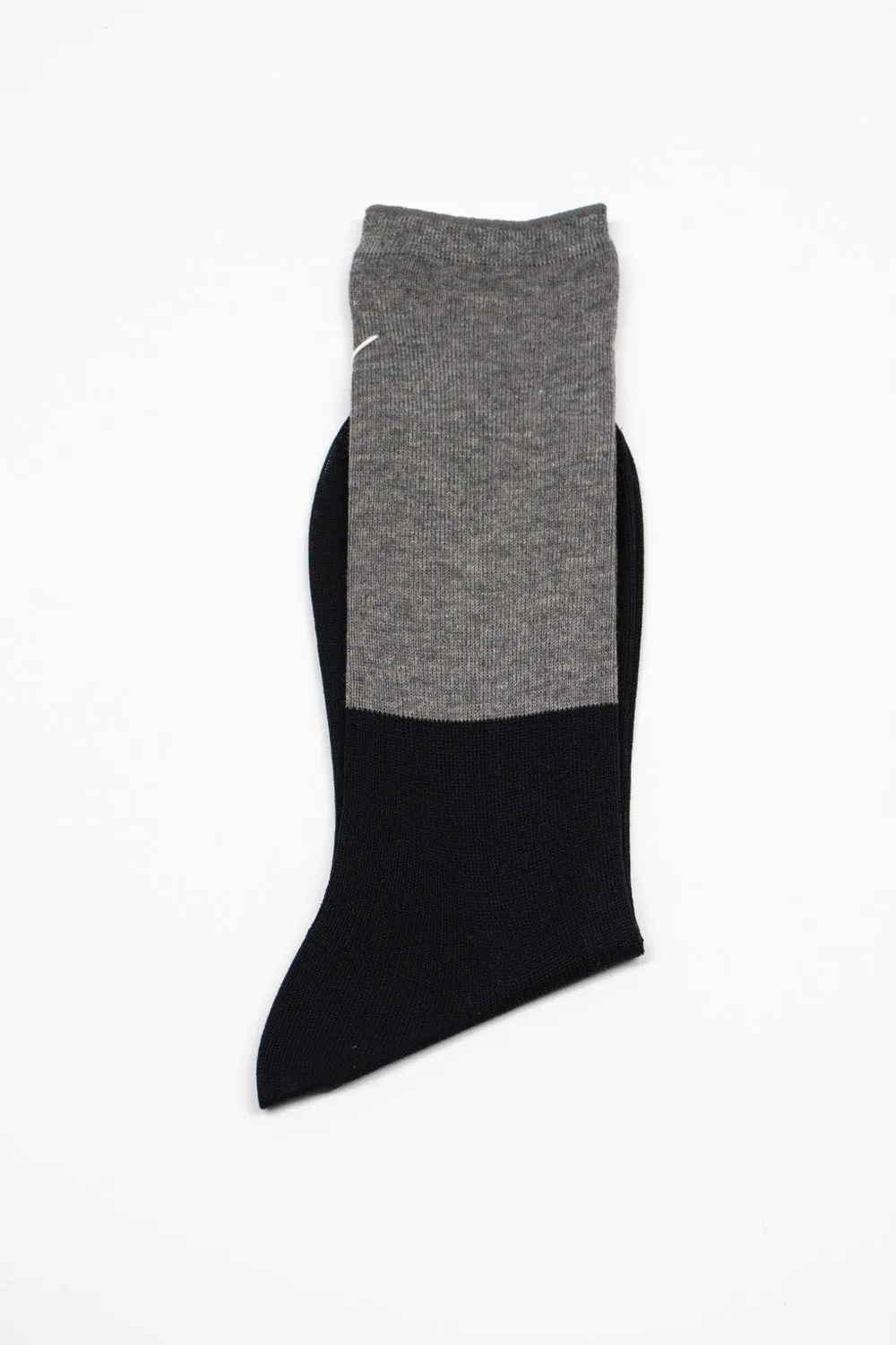 AN-92L Two Tone Socks Black/Mix Grey