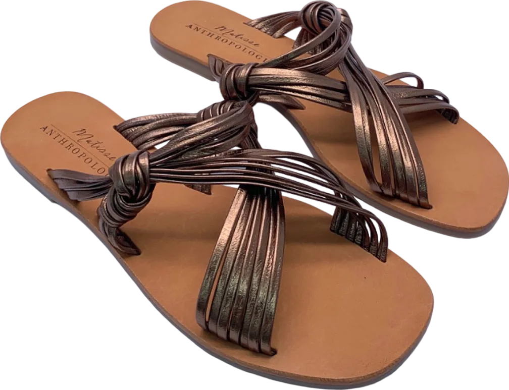 Anthropologie Beach by Matisse Bronze Mystic Sandals UK 6