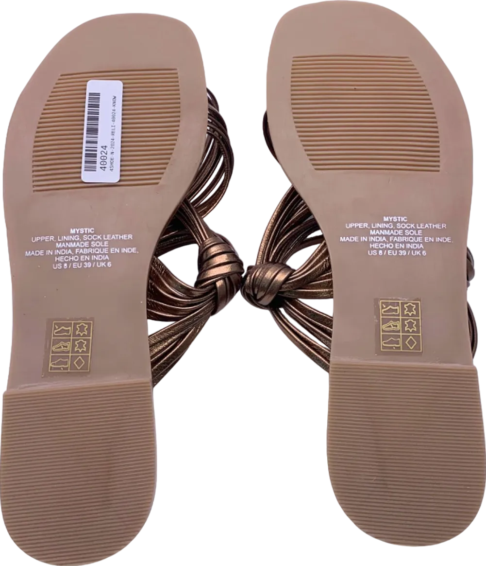 Anthropologie Beach by Matisse Bronze Mystic Sandals UK 6