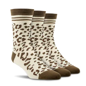 Ariat Unisex Charm Crew Socks - Leopard Camo