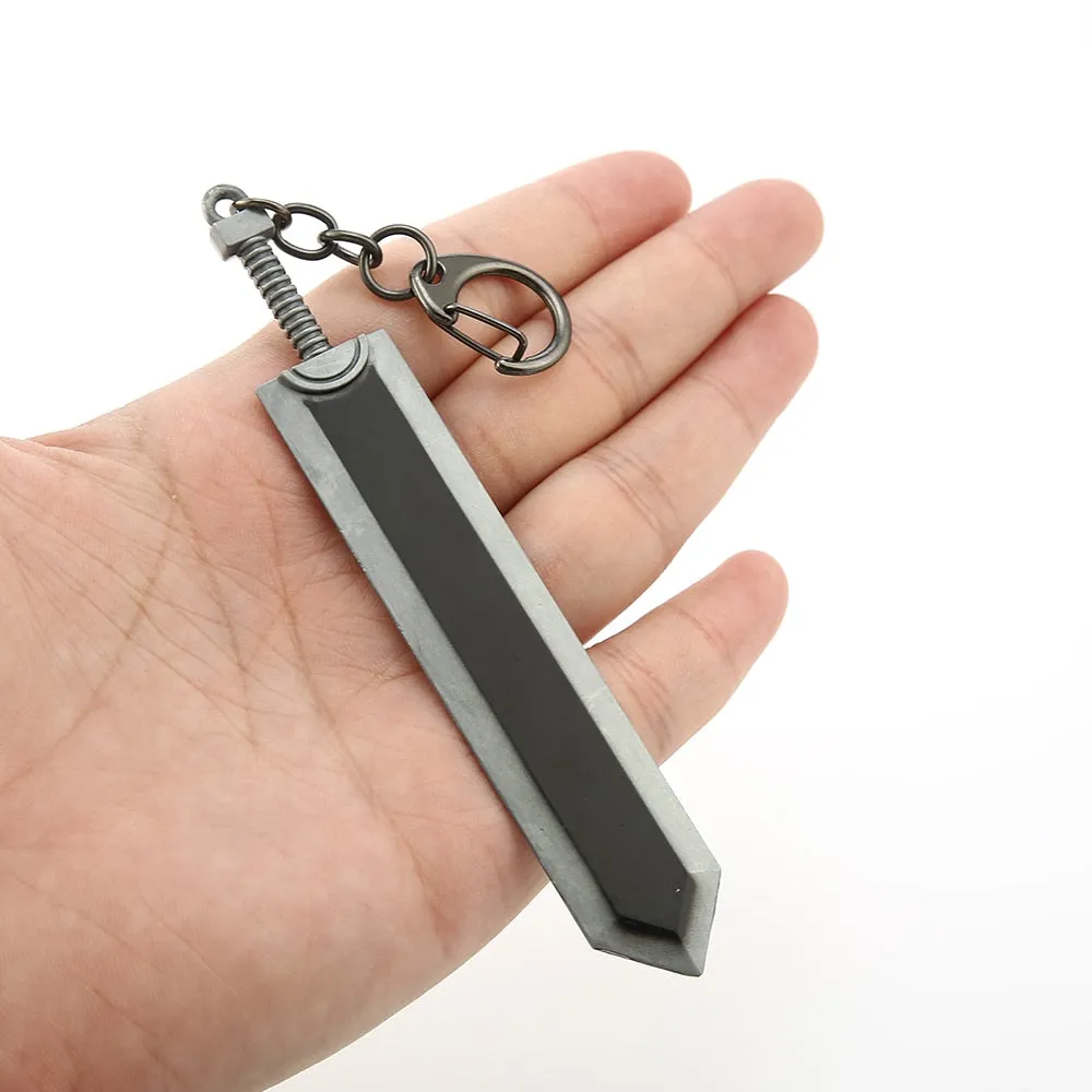 Berserk Guts Keychain - Legend Warrior Sword Pendant Keyring - Anime Accessories