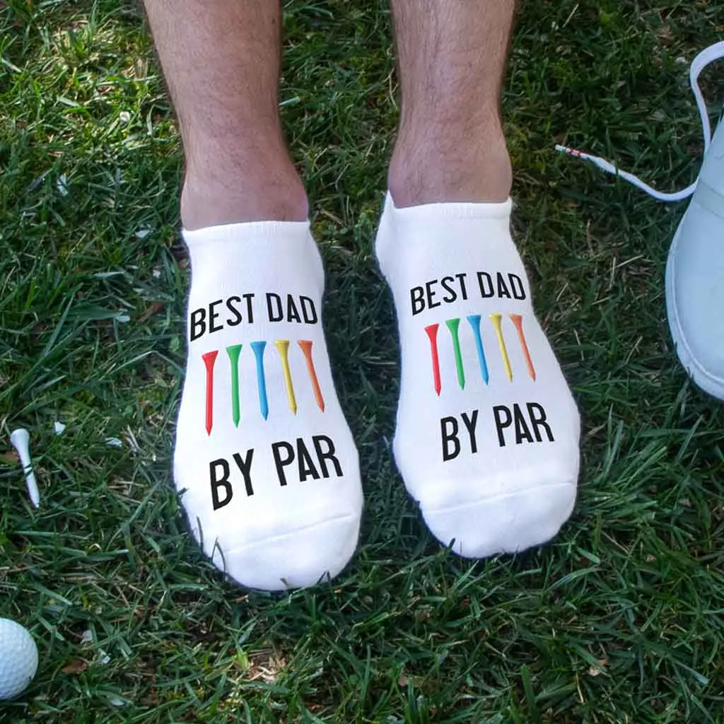 Best Dad by Par Golf Socks for Dad, Golf No Show Socks