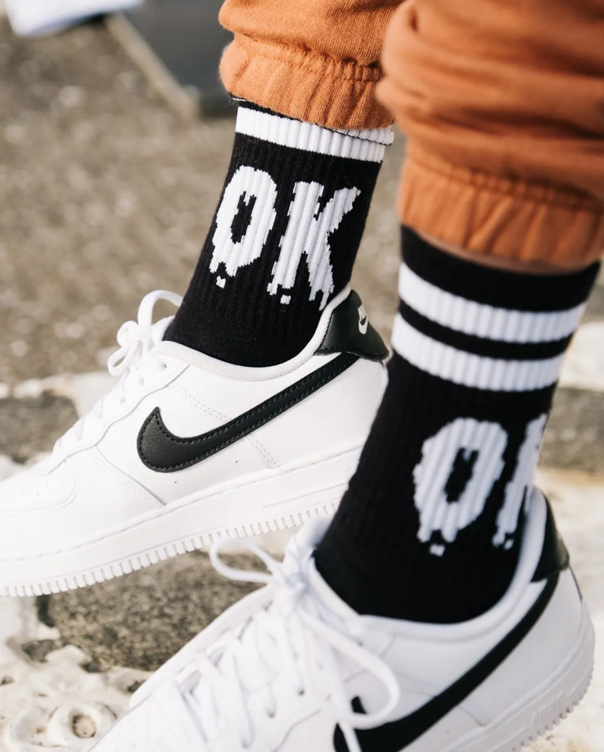 BOB OK Black Skate Socks