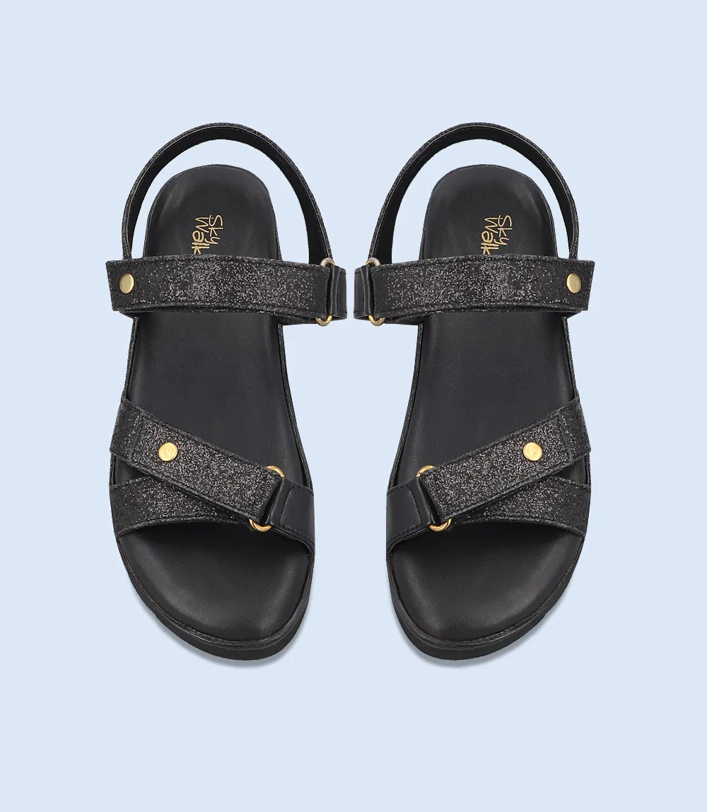 BW7919-BLACK-Women Comfort Sandal