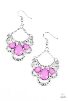 Caribbean Royalty Purple Earrings - Paparazzi Accessories