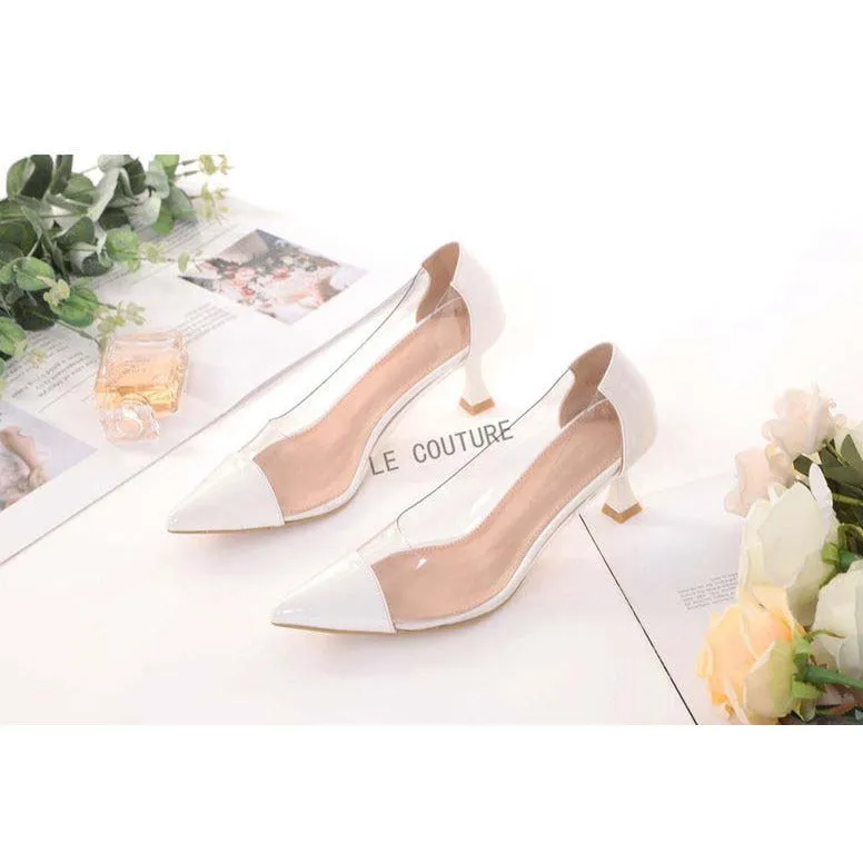 Casual Pointed Toe Short Heel Sandals