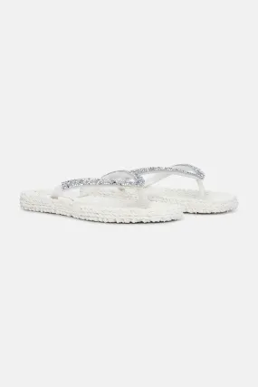 CHEERFUL FLIP FLOP WITH GLITTER (CREME) - ILSE JACOBSEN