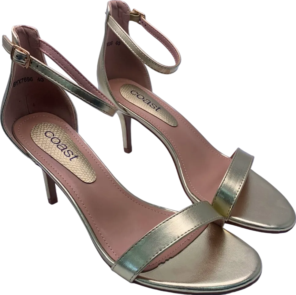 Coast Gold Trinnie Barely There Stiletto Heeled Sandals UK 7