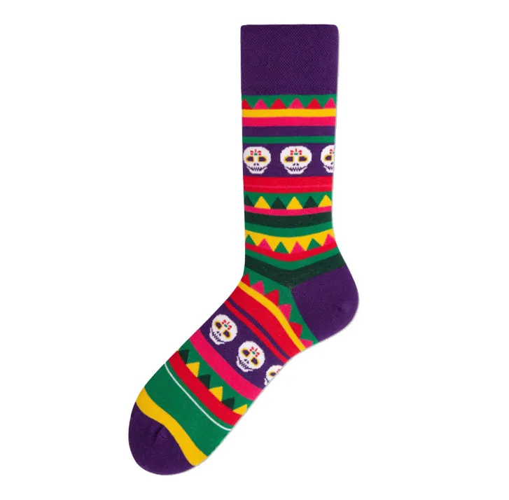 Crew Socks | Mismatched Socks - Calavera