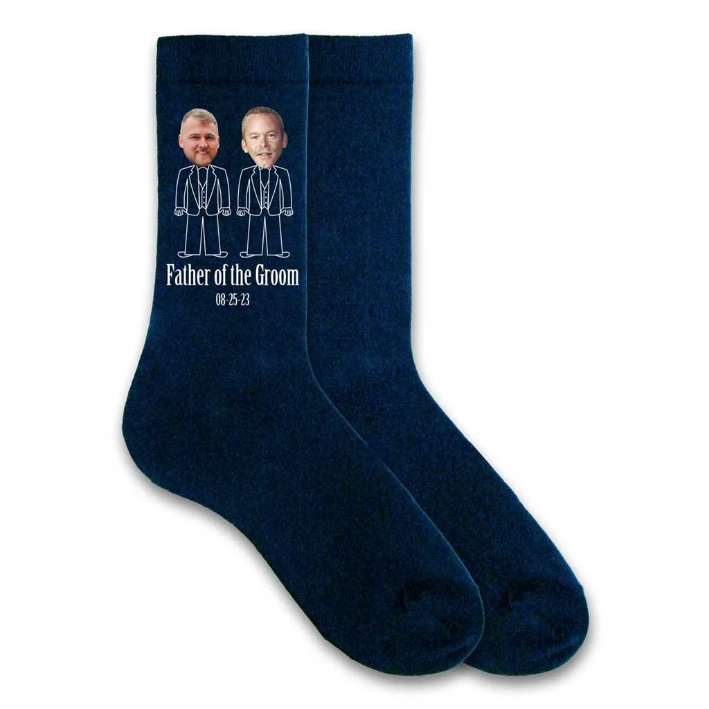 Custom Photo Father Of The Groom Wedding Socks