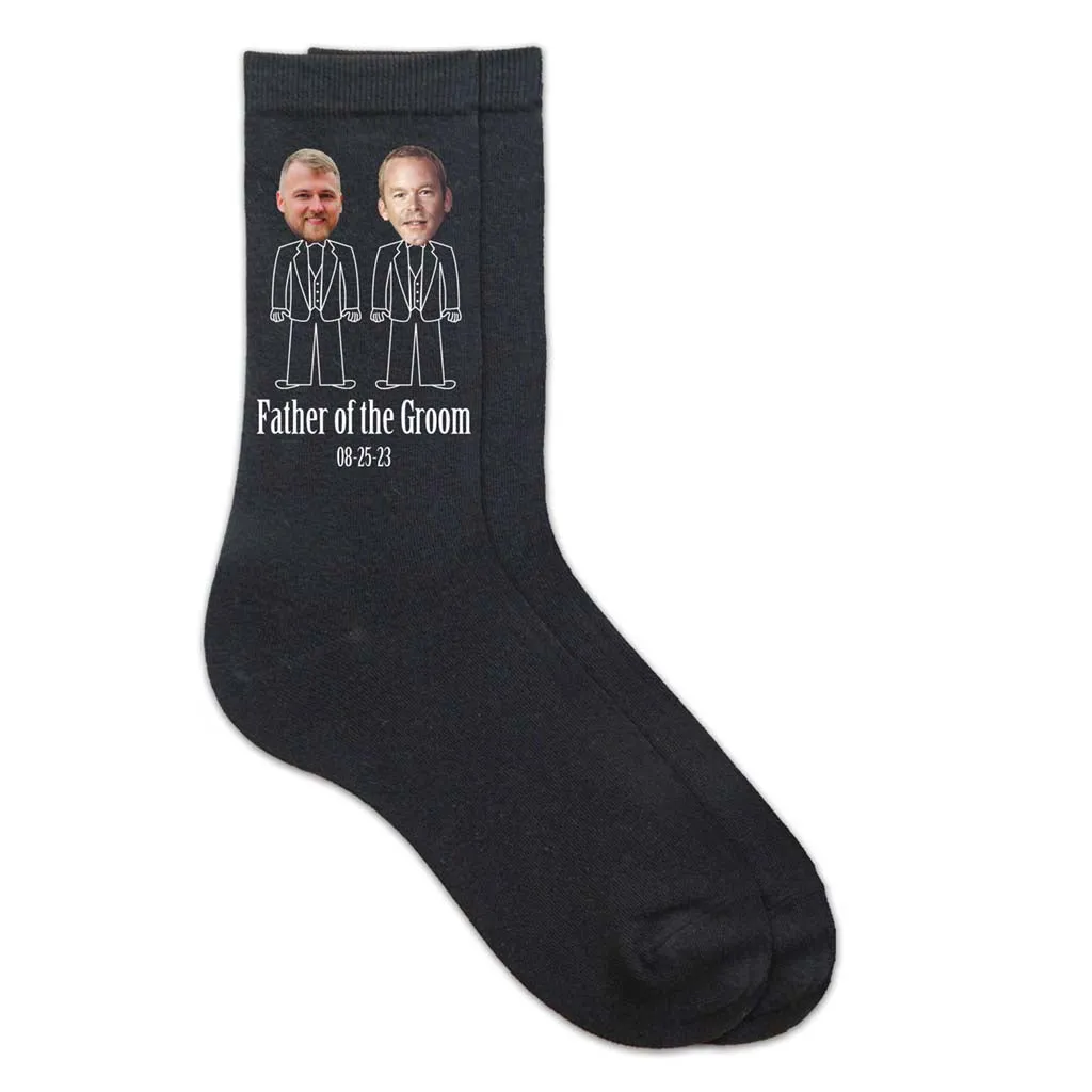 Custom Photo Father Of The Groom Wedding Socks