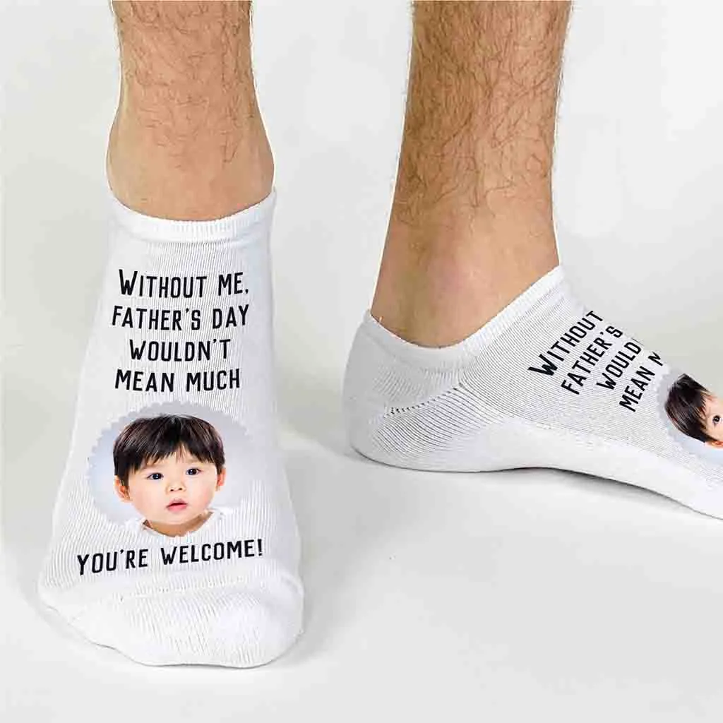 Customized No Show Photo Socks for Father’s Day Gift