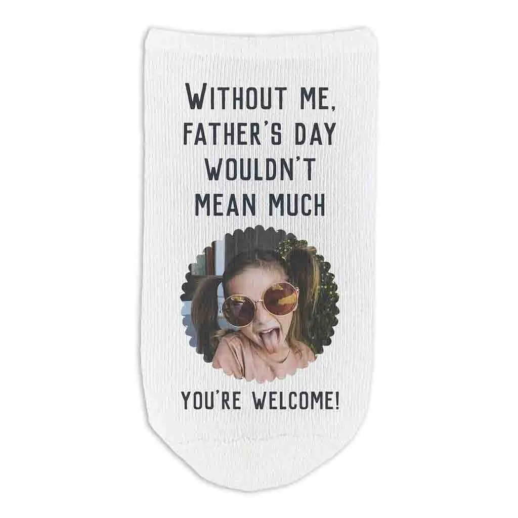 Customized No Show Photo Socks for Father’s Day Gift