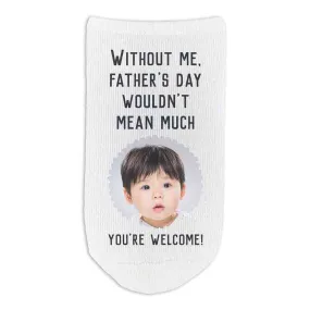 Customized No Show Photo Socks for Father’s Day Gift