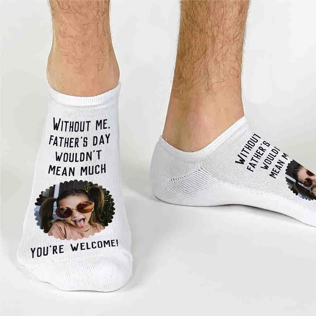 Customized No Show Photo Socks for Father’s Day Gift