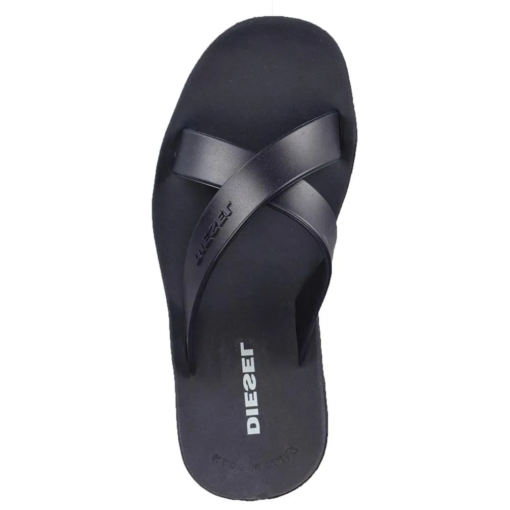 Diesel Plaja Wash Navy Strap Plastic Sandals