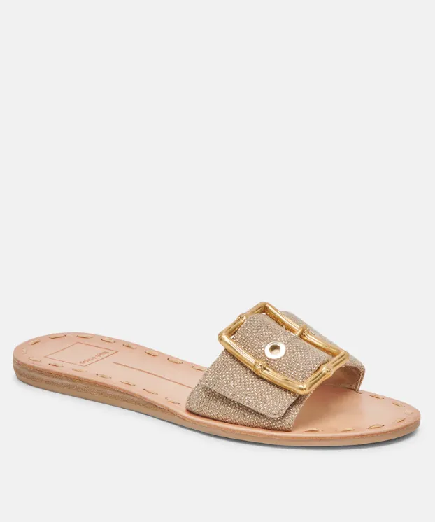 Dolce Vita Dasa Sandal - Light Gold Raffia