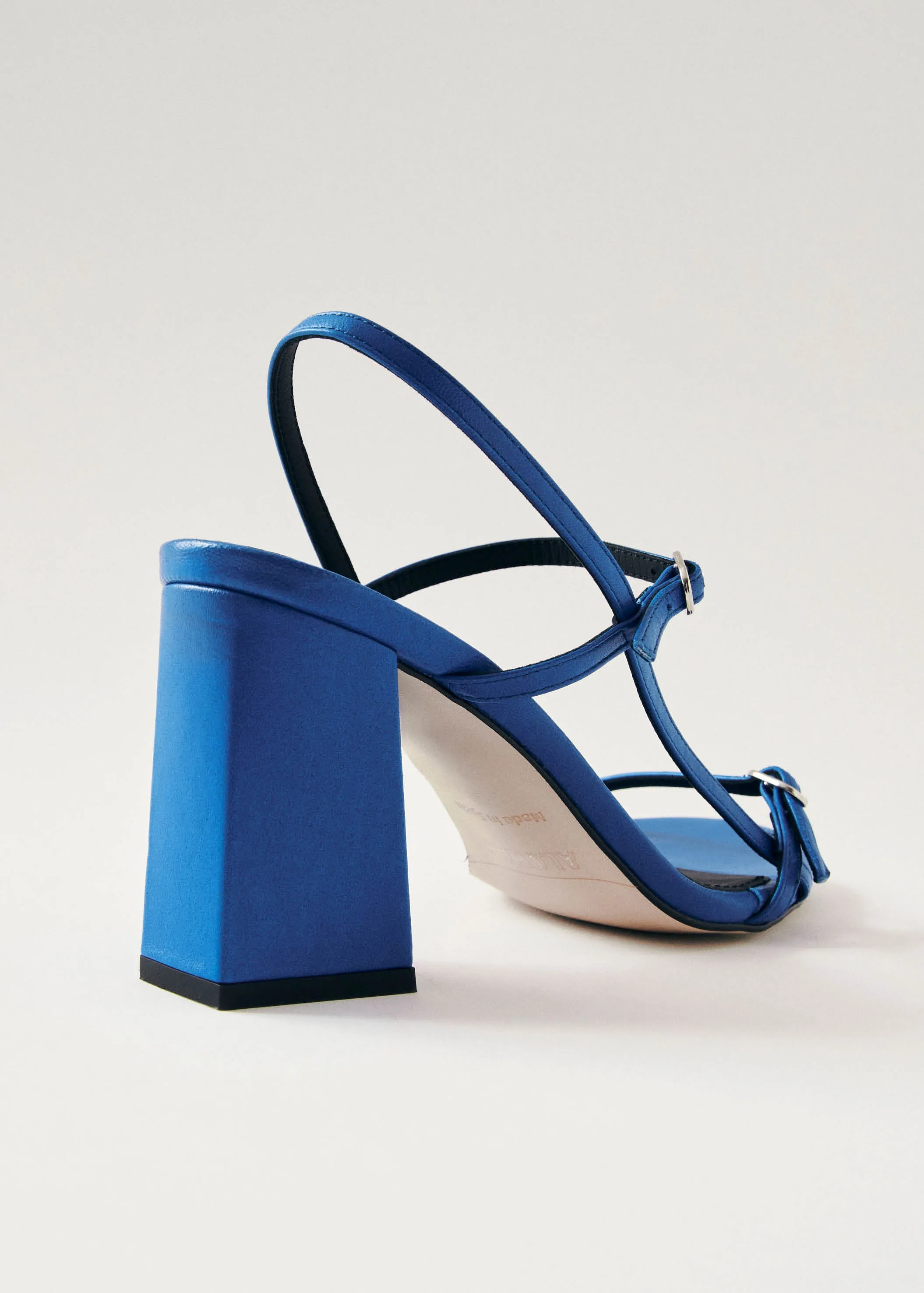 Elyn Blue Leather Sandals