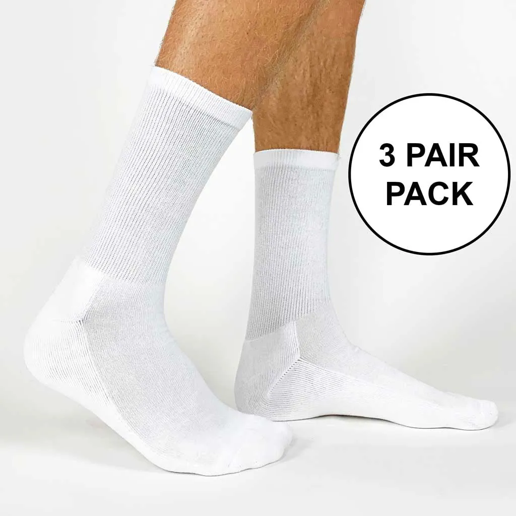 Extra Large 1/2 Cushion Cotton Ribbed Crew Socks - 3 Pack