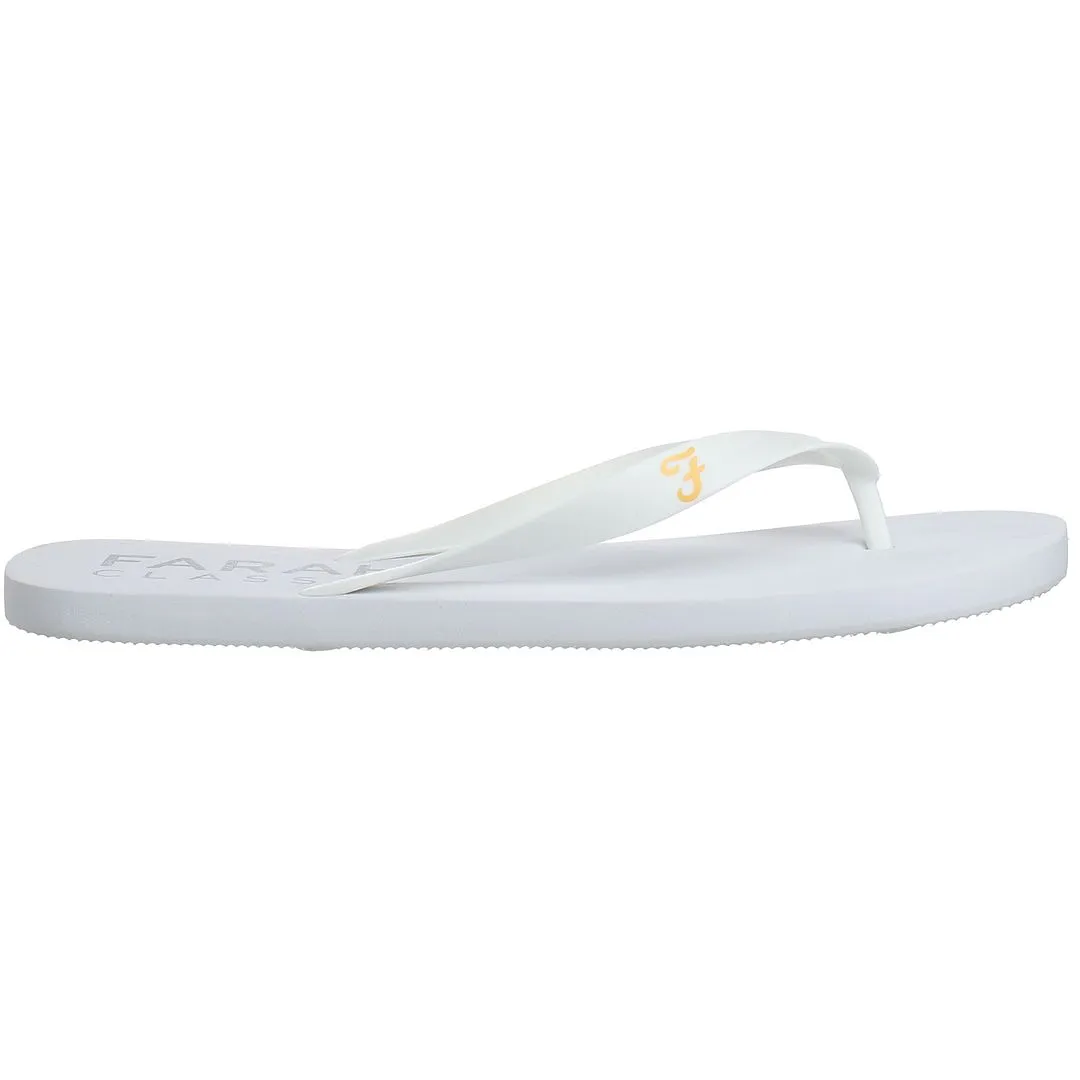 Farah Shore Mens White Flip-Flops