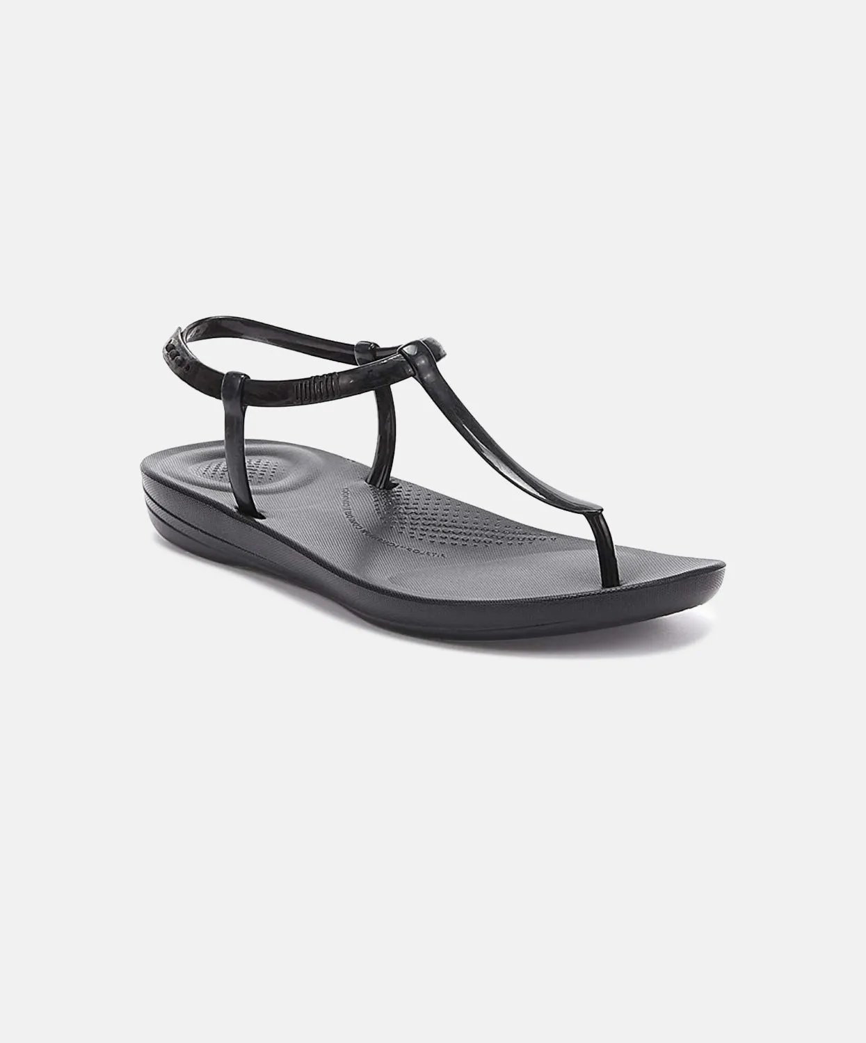 FitFlop iQushion Splash Pearlised Comfort Thong Sandals - Classic Black