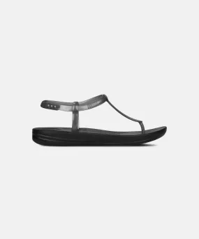 FitFlop iQushion Splash Pearlised Comfort Thong Sandals - Classic Black