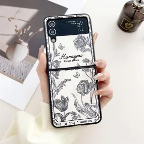 Flower Butterfly Design Cute Phone Case: PC Cover for Galaxy Z Flip 3/4 Clamshell