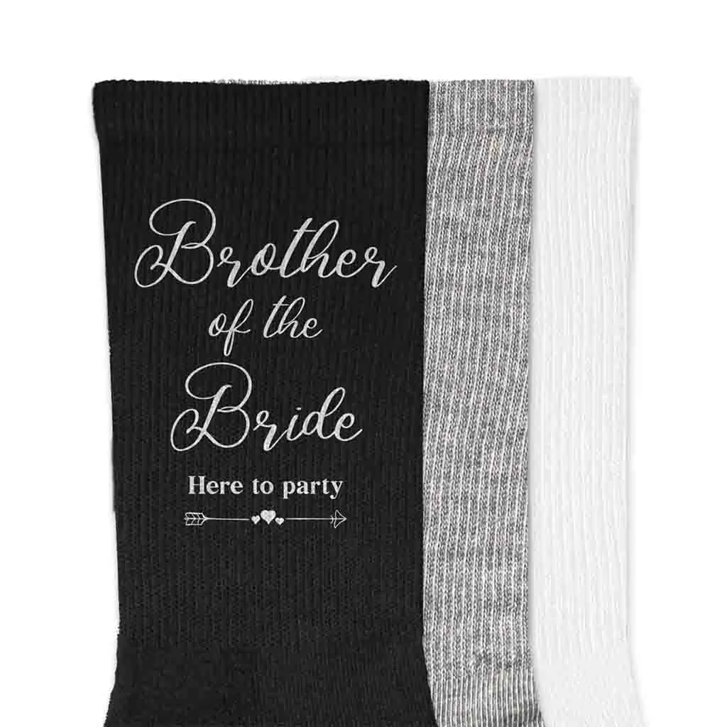 Fun Wedding Party Socks for the Brother of the Bride