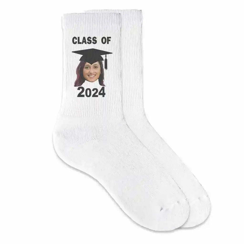 Graduation Photo Socks for the Class of 2024