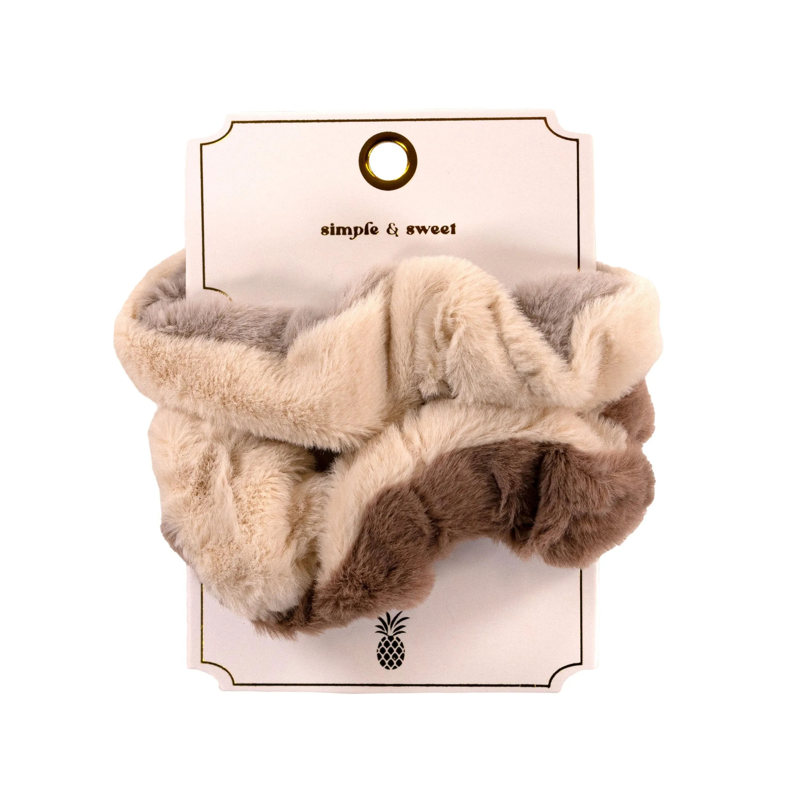 Hair Clips Bands Accessories - Cream Fuzzy