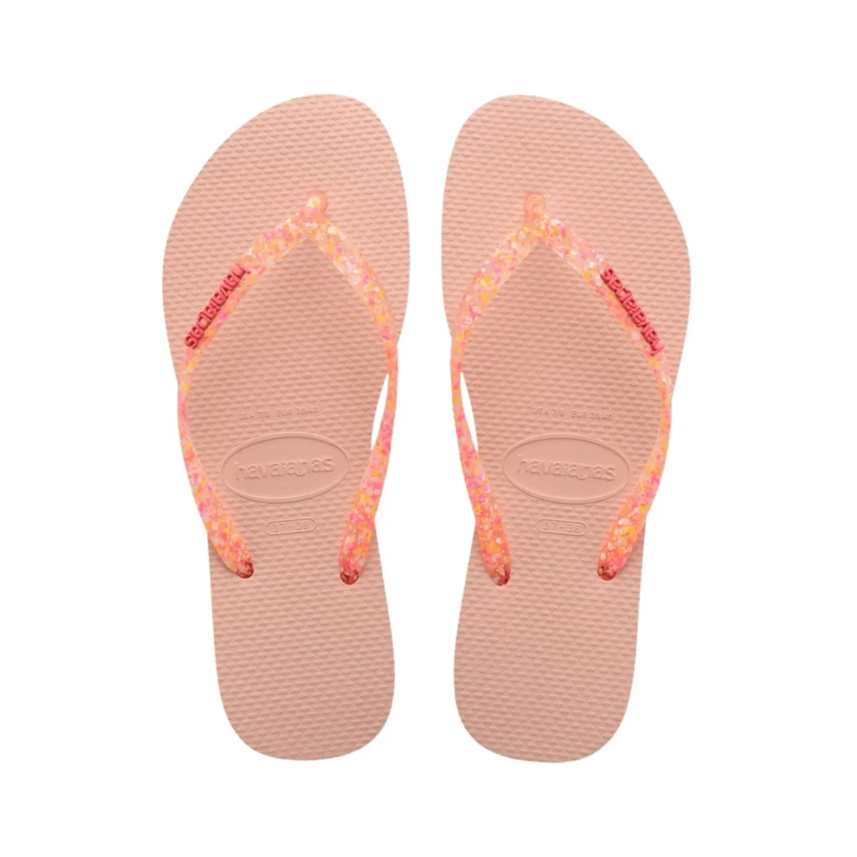 Havaianas Girl's Slim Glitter iridescent Pink (Sizes 2728-3334)