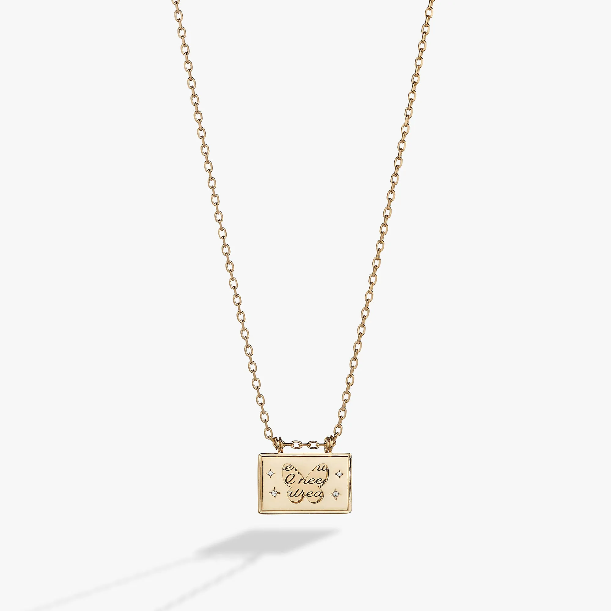 Hidden Message Butterfly Affirmation Necklace