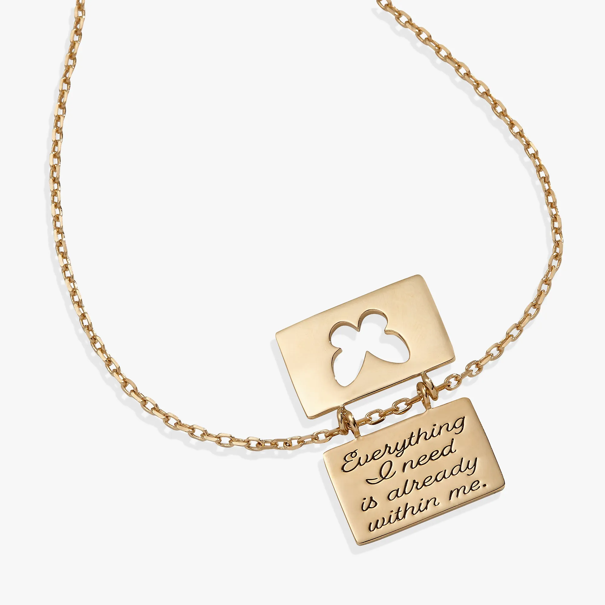 Hidden Message Butterfly Affirmation Necklace