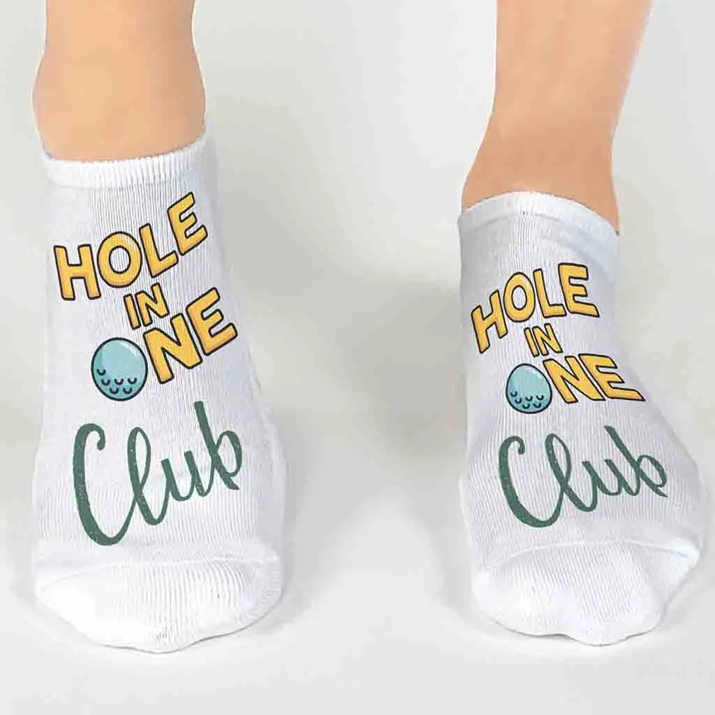 Hole in One Club No Show Socks for Him and Her