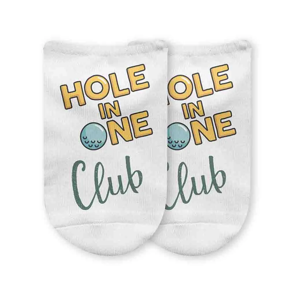 Hole in One Club No Show Socks for Him and Her