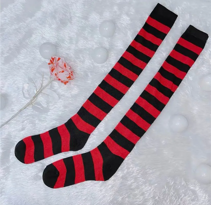 JAPANESE COS STRIPED KNEE SOCKS BY88888