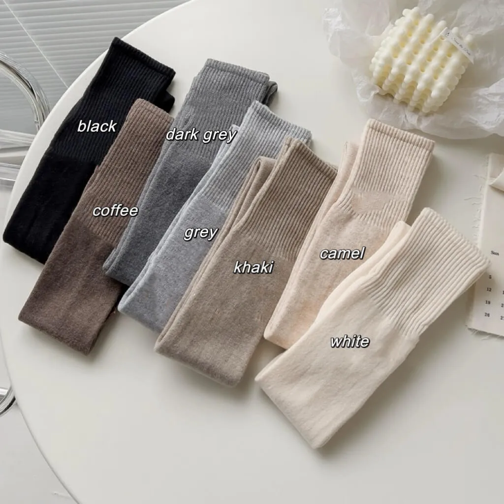 Japanese warm high tube socks wool thickened knee socks BY11161