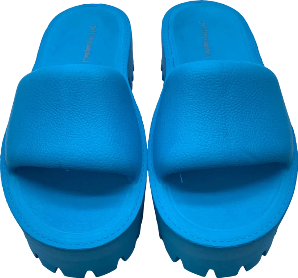 Jeffrey Campbell Blue Platform Slide Sandals UK 5