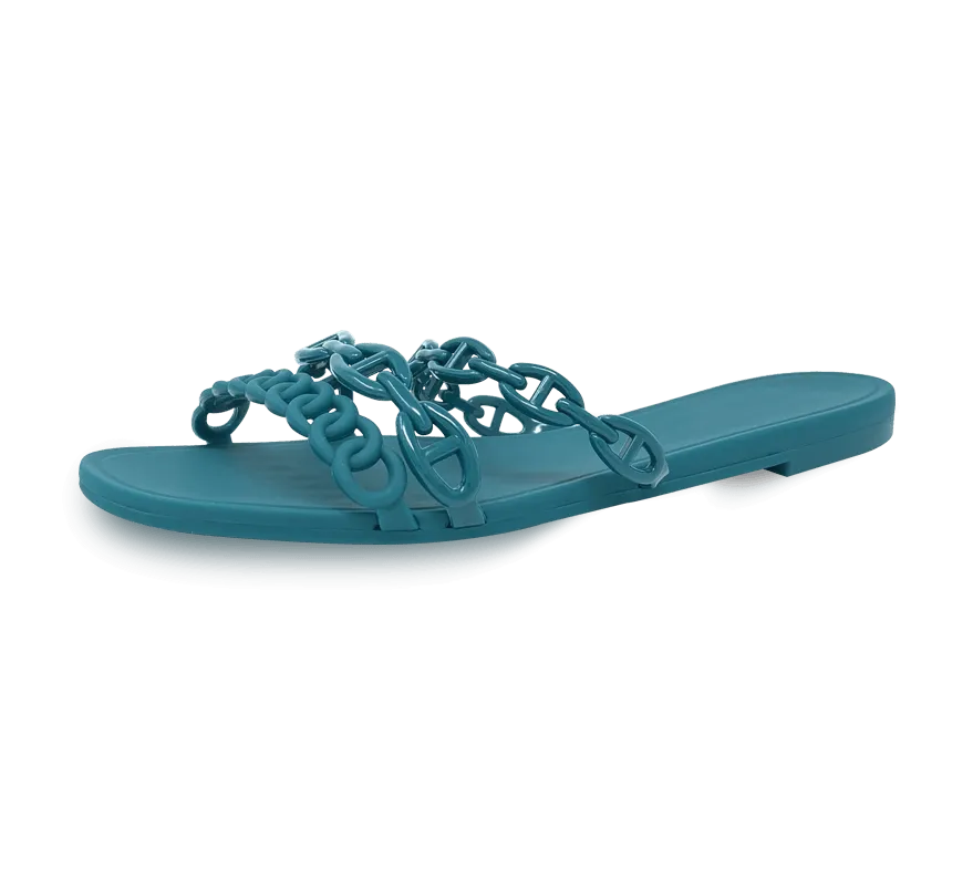 Jelly Chain Beach Sandals Flip Flops