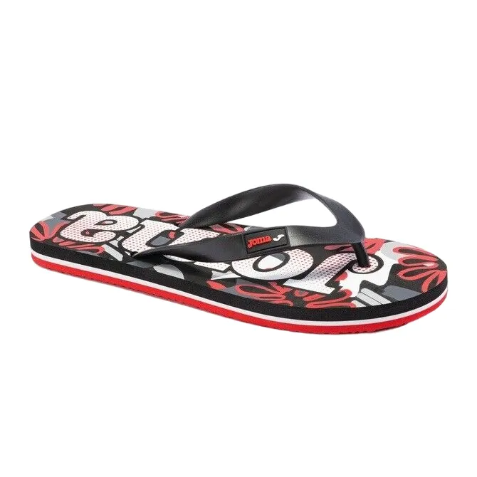 Joma men's flip-flops Water 2401 black-red