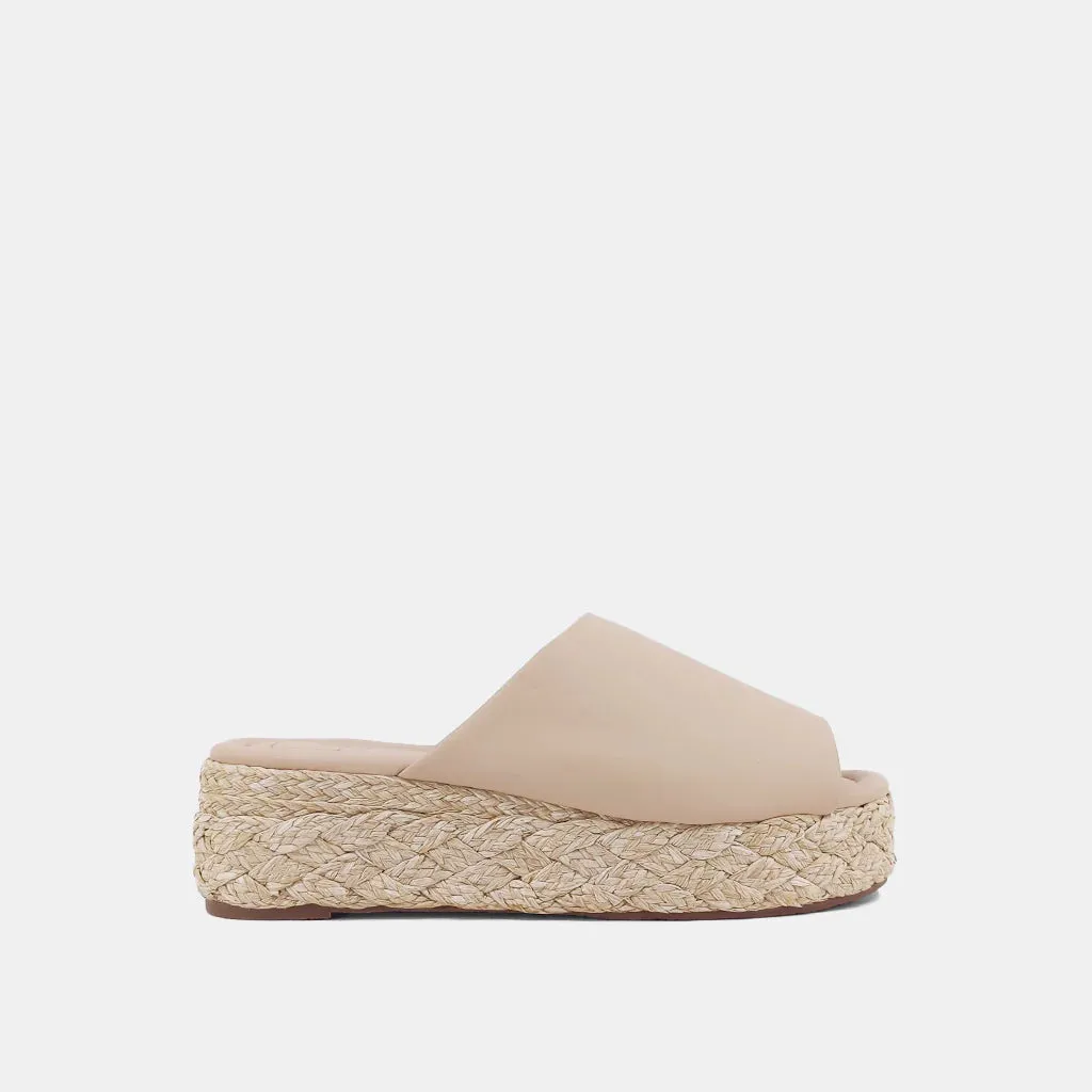 Lizzie Nude Wedge Sandal