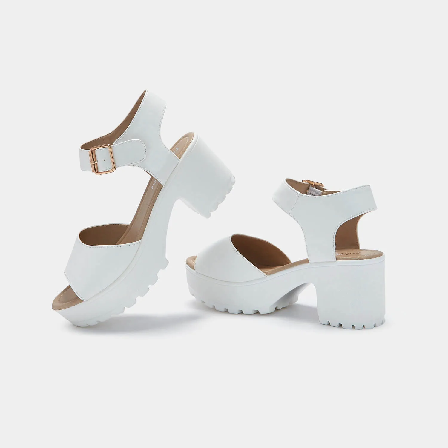 LOR White Chunky Sandals