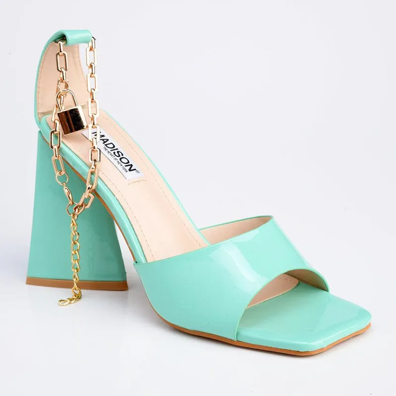 Madison Addison Ankle Chain Sandals - Green