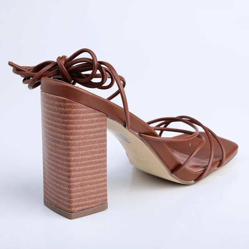 Madison Ailo Strappy Block Heel - Chocolate