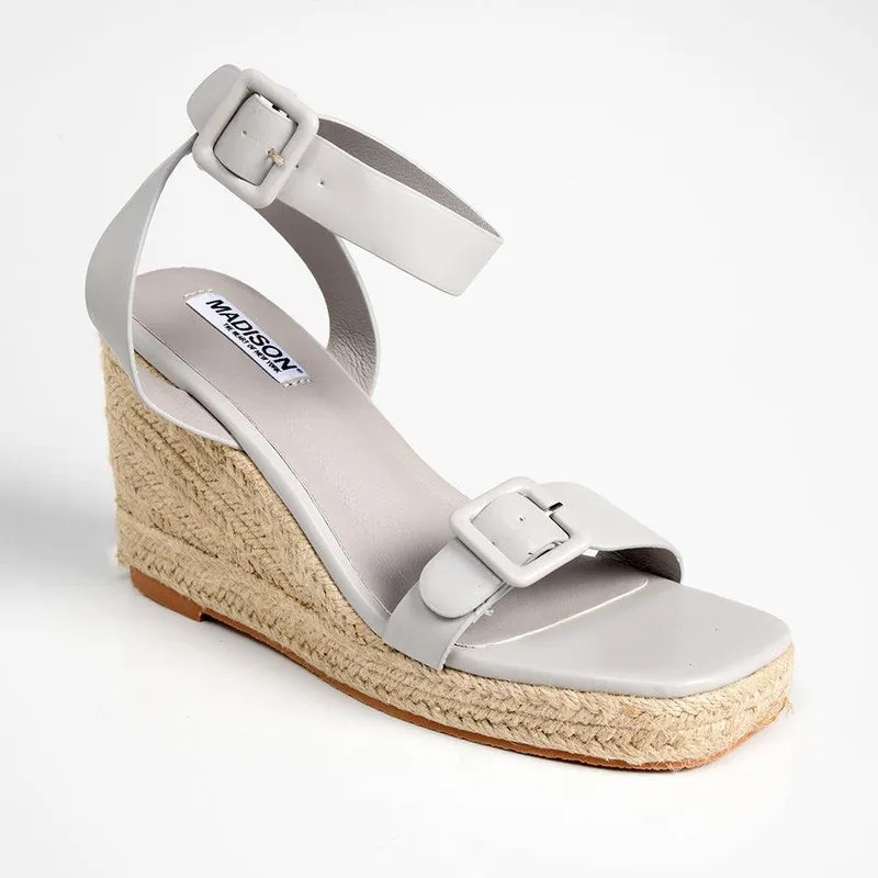 Madison Annabella Espadrille Wedge - Grey