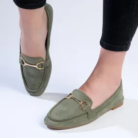 Madison Persley Slip on Loafers  - Sage