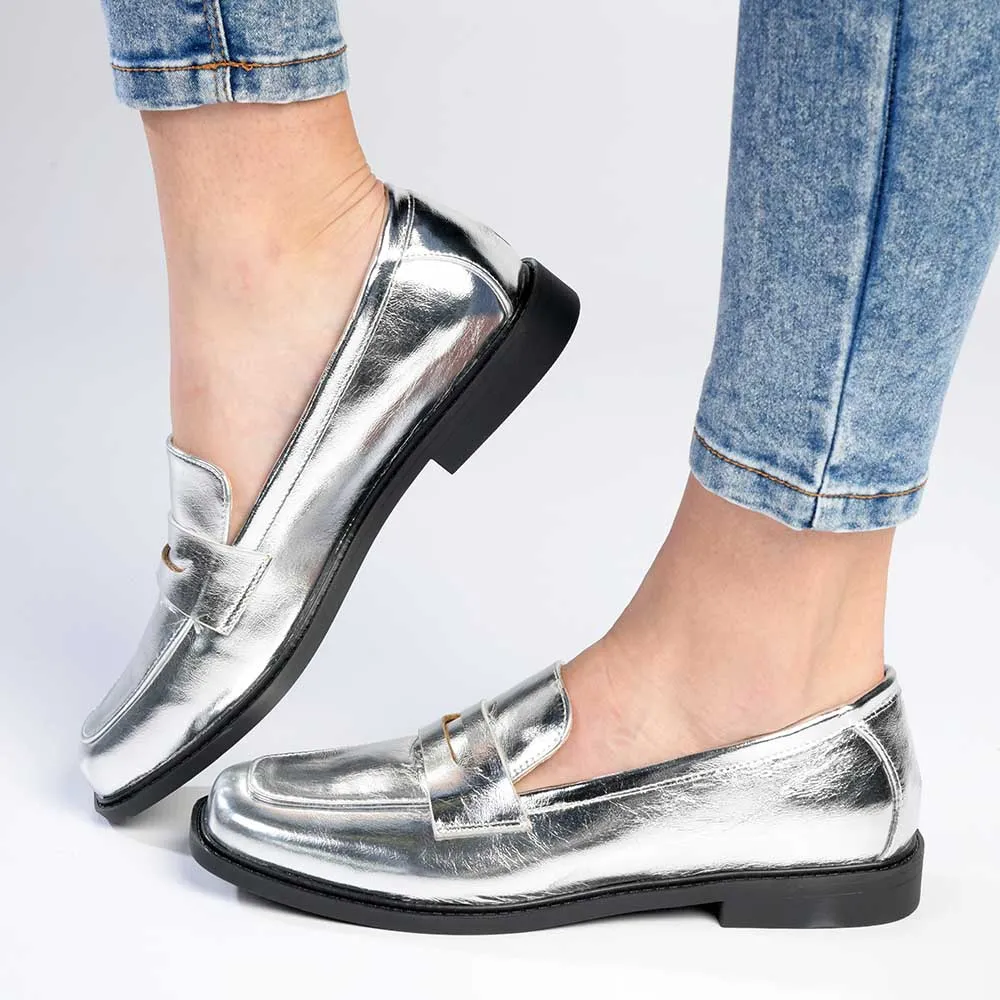 Madison Pippa Loafer - Silver