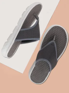 Men Grey Casual Slip-On Flip-Flops