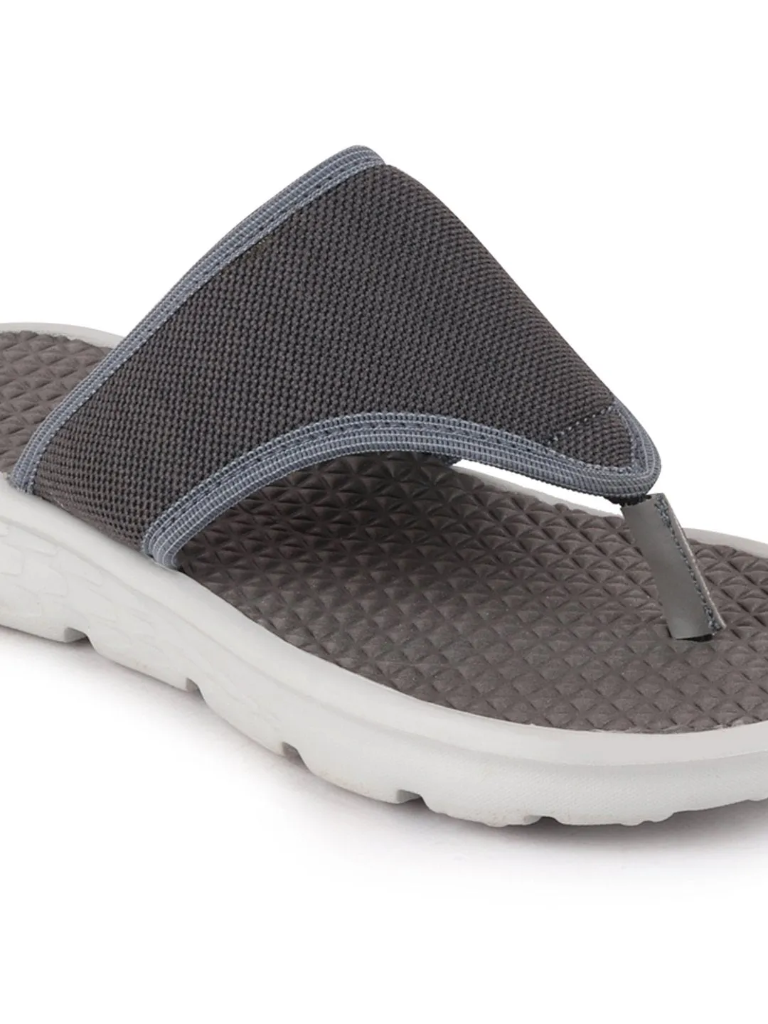 Men Grey Casual Slip-On Flip-Flops